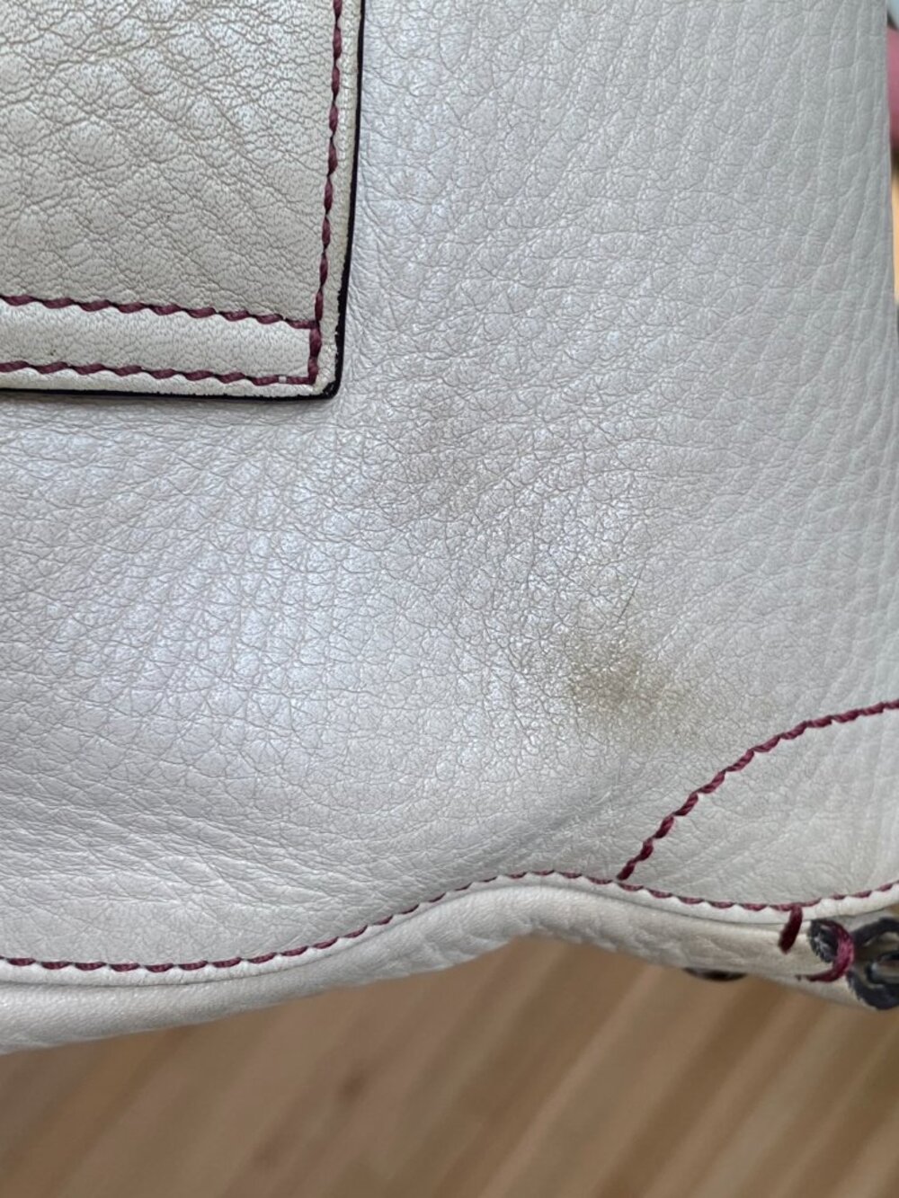 Vintage Coach Chelsea Cream Pebbled Leather Shoulder Bag - Picture 11 of 13